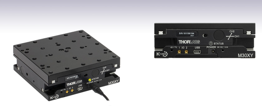 Kinesis® 30 mm XY Stage with Integrated Controller, Brushed