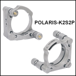 Ø2in Polaris<sup>®</sup> Kinematic Mirror Mount, 2 Piezoelectric Adjusters<br>