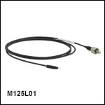 Ø400 µm Core, 0.50 NA SMA to Ferrule Patch Cable with Ø1.25 mm Ferrule, Heat-Shrink Tubing