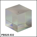 1in (25.4 mm) Laser Line Polarizing Beamsplitter Cubes