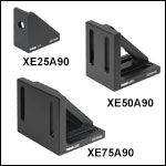 Right-Angle Brackets for 25, 50, & 75 mm Rails