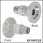 KF16 Flange to Double Ferrule Compression Fitting Adapter