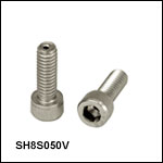 Vented, Vacuum-Compatible 8-32 Cap Screws