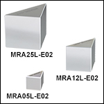 Leg-Coated Right-Angle Prism Mirrors, Dielectric Coating (400 nm - 750 nm)