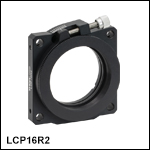 60 mm Cage Rotation Mount with SM2-Threaded Bore, ±8° Fine Rotation Adjustment