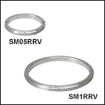 Unanodized Aluminum Retaining Rings, Vacuum Compatible<br>
