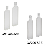 UV Fused Quartz Cuvettes with Airtight Stoppers, 2 Polished Sides