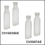 Borosilicate Glass Cuvettes with Airtight Stoppers, 2 Polished Sides