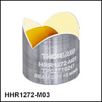 Replicated Unprotected Gold Coated Hollow Retroreflectors, Unmounted