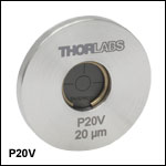 Pinholes, Stainless Steel Foils, Ø1in Housings, Vacuum Compatible