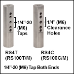 Ø1in (Ø25.0 mm) Optical Construction Posts with 1/4in-20 (M6) Taps