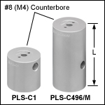 Ø1in (Ø25 mm) Pillar Posts with #8 (M4) Counterbore