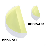 E01 Broadband Dielectric D-Shaped Mirrors (350 - 400 nm)