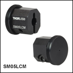 Externally SM05-Threaded Adapters for Fiber Patch Cables with Ferrule Ends