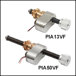 Vacuum-Compatible Piezoelectric Inertia Actuators, Ø3/8in Mounting Barrel Vacuum-Compatible Piezoelectric Inertia Actuators, Ø3/8in Mounting Barrel
