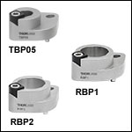 Pin-Aligned, Clamping Post Bases for KCB05, KCB1 (Except KCB1P(/M)), and KCB2 Series Mounts<br>