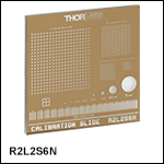 Pixel Calibration Slides with Dot Grids, Circle Standards, and Ronchi Rulings