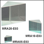 Right-Angle Prism Mirrors, Broadband Dielectric Coating (750 nm - 1100 nm)