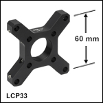 30 mm to 60 mm Cage Adapter, 0.5in Thick <br>