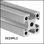 25 mm Square Construction Rail, Raw Extrusion