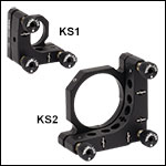 Ø1in and Ø2in Precision Kinematic Mirror Mounts