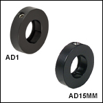 Unthreaded Mounting Adapters: Small Optic to Ø1in Mount
