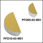 Gold D-Shaped Mirrors (800 nm - 20 µm)