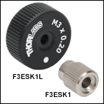 M3 x 0.20 Removable Adjustment Knobs M3 x 0.20 Removable Adjustment Knobs