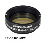 Mounted Ø25.0 mm Linear Polarizers, SM1-Threaded Housing