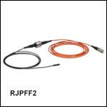 Rotary Joint Patch Cables with Ø200 µm Fiber and Ø2.5 mm Ferrules, Heat-Shrink Tubing