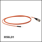 Ø300 µm Core, 0.39 NA FC/PC to Ferrule Patch Cables with Ø2.5 mm Ferrules, PVC Jacket