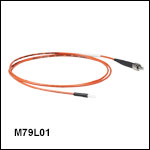 Ø400 µm Core, 0.39 NA SMA to Ferrule Patch Cables with Ø2.5 mm Ferrules, PVC Jacket
