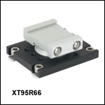 66 mm Rail to 95 mm Rail Rotation Adapter
