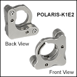 Polaris® Ø1in Kinematic Mirror Mount, 2 Adjusters, Monolithic Optic Retention
