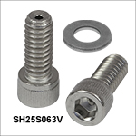 Vented, Vacuum-Compatible Cap Screws and Washers