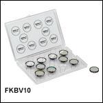 Visible Hard-Coated Bandpass Filter Kit, 10 nm FWHM