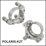 Ø2in Polaris<sup>®</sup> SM2-Threaded Kinematic Mirror Mounts, 3 Adjusters