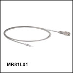 Ø200 µm Core, 0.39 NA FC/PC to Ferrule Patch Cables with Ø2.5 mm Ferrules, Armored