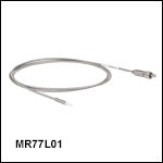 Ø200 µm Core, 0.39 NA SMA to Ferrule Patch Cables with Ø2.5 mm Ferrules, Armored