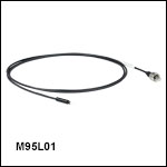Ø200 µm Core, 0.50 NA SMA to Ferrule Patch Cable with Ø1.25 mm Ferrule, Heat-Shrink Tubing