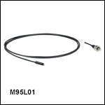 Ø200 µm Core, 0.50 NA SMA to Ferrule Patch Cable with Ø1.25 mm Ferrule, Heat-Shrink Tubing