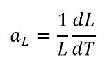 Coefficient of Volumetric Thermal Expansion Equation