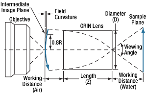 Microscopy Using a GRIN Lens