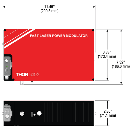 Laser Power Modulator Housing Dimensions