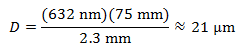 Spot Size Example