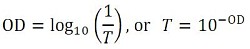 Optical Density Equation