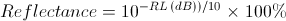 Return Loss Equation in Percent