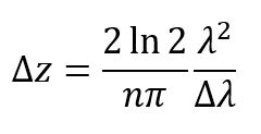 SD-OCT Resolution Equation