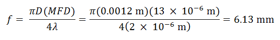 Focal Length of Collimating Lens