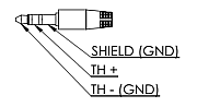 pin description of standard stereo headphone connector for external temperature sensor